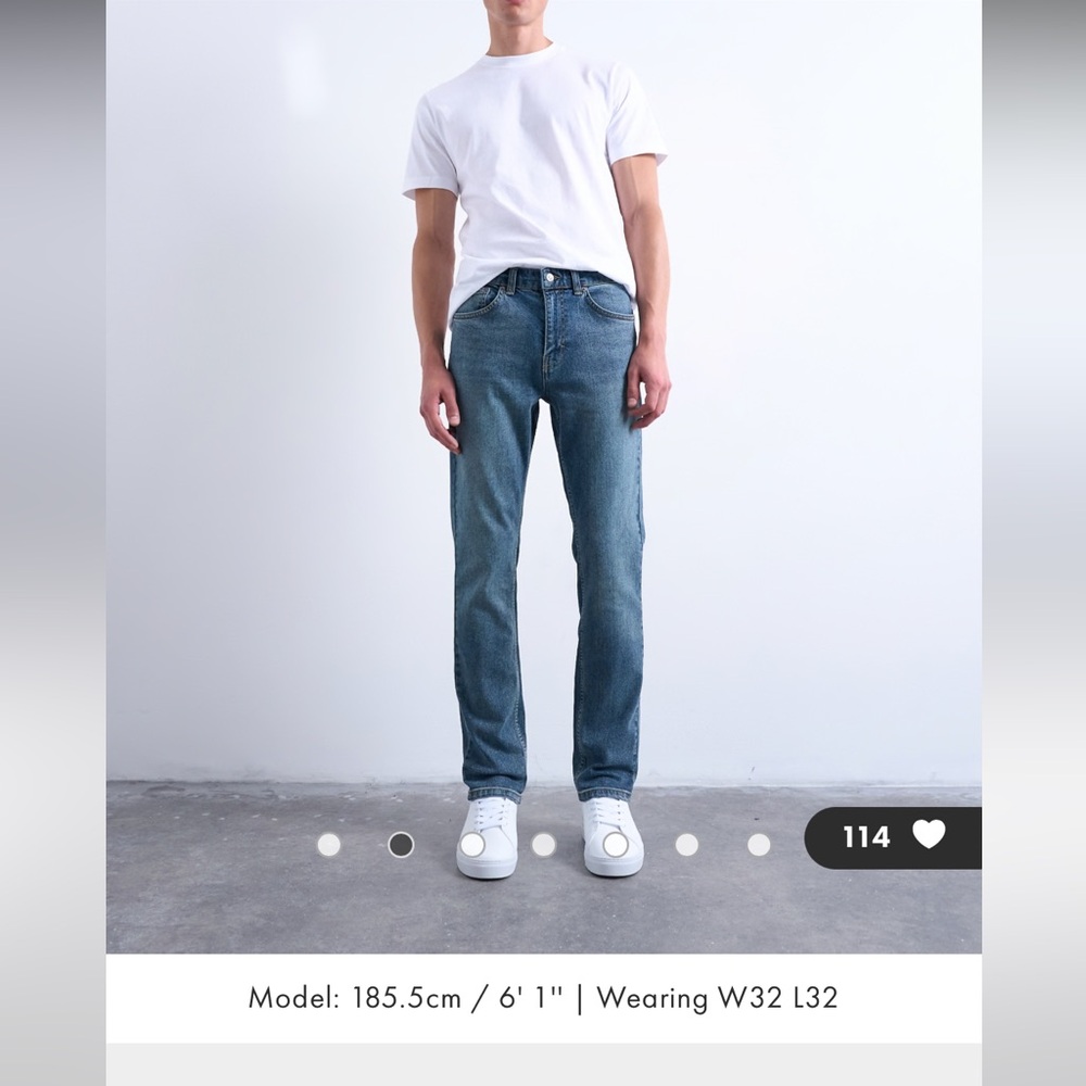 Topman Slim Straight button fly jeans